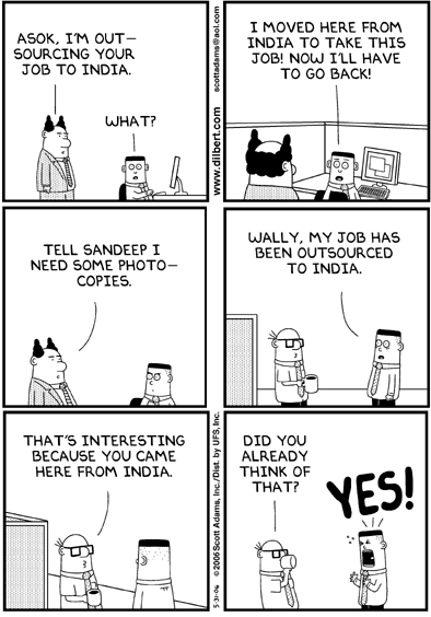 funny comic. Funny comic about outsourcing