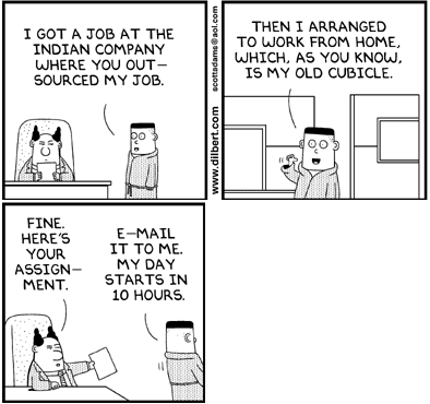 So he outsmarted the outsourcing