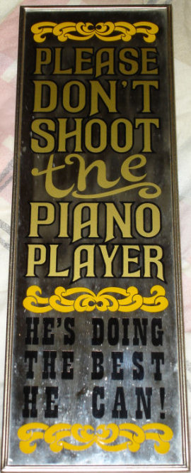 The pianist is doing the best he can